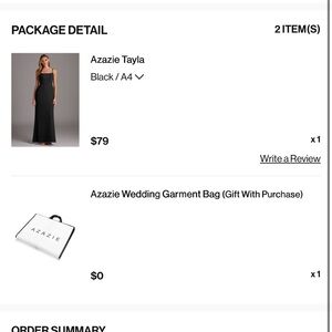 Azazie Tayla Black Gown